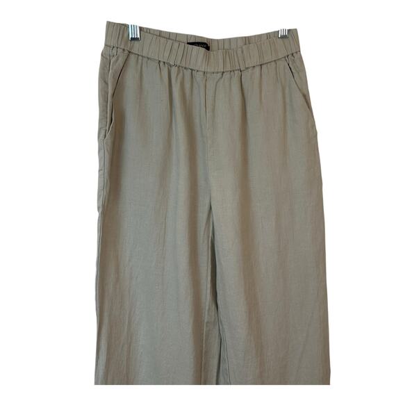 Quince European Linen Pull on Pants in Driftwood sz XS Small Spots - Picture 3 of 10
